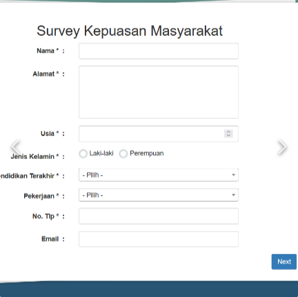 Survey Kepuasan Masyarakat Berbasis Web ( E-SKM )