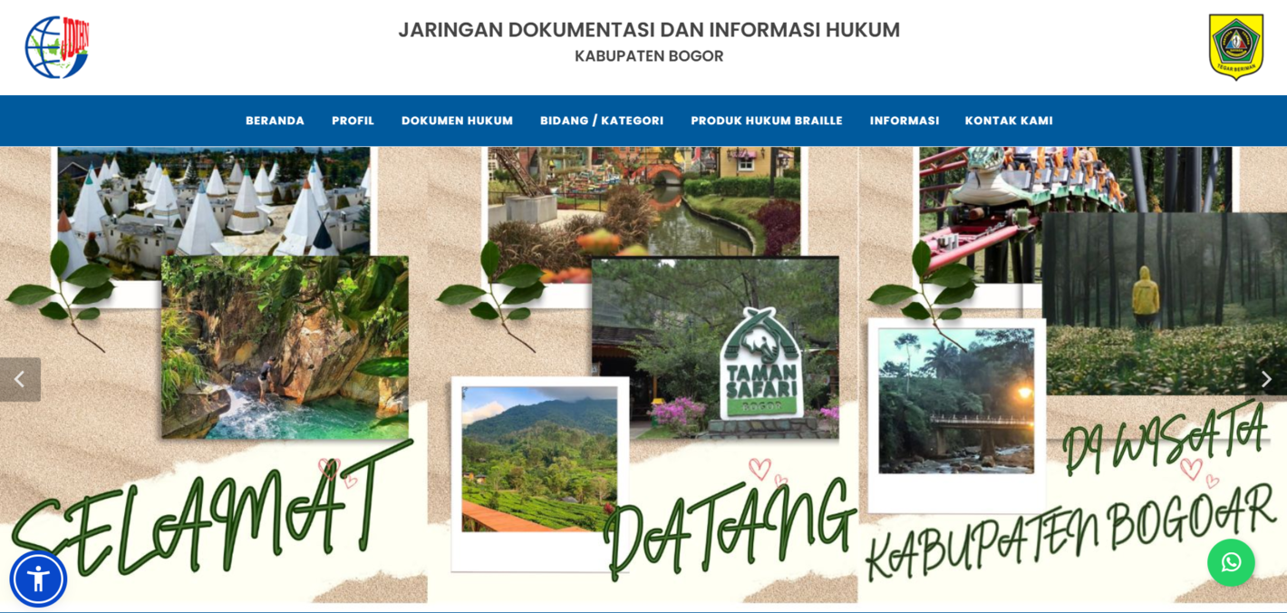 Website Jaringan Dokumentasi dan Informasi Hukum